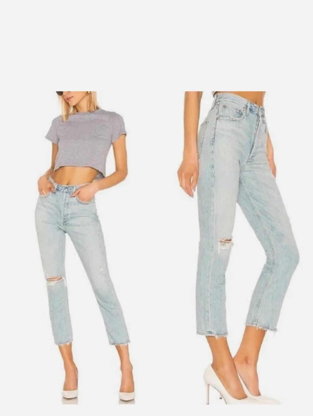 Agolde Riley High Rise Crop SZ28 - Picture 1 of 8